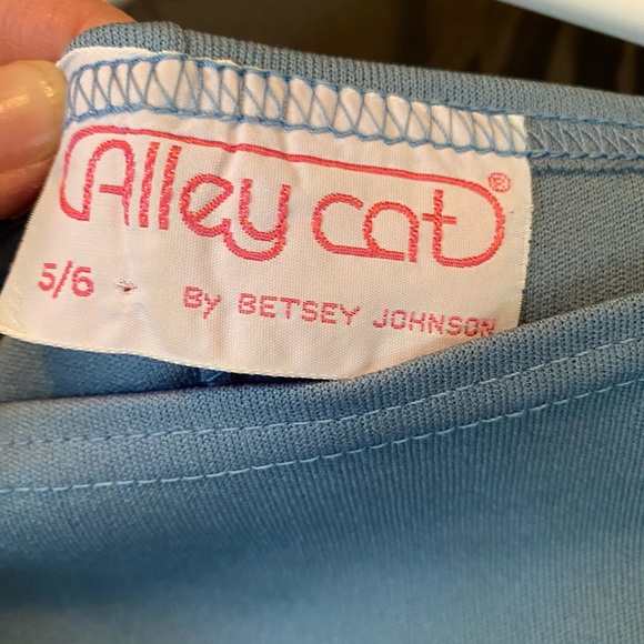 Vintage 70’s Alley Cat By Betsy Johnson rare powder blue long dress size 5/6 - Picture 8 of 10